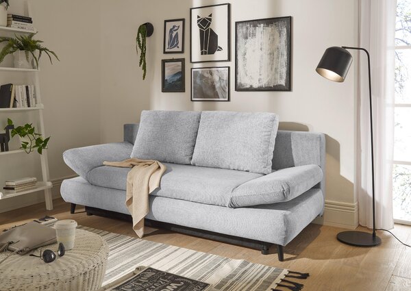 ROZKLÁDACÍ POHOVKA, textil, kompozitní dřevo, světle šedá MID.YOU - Rozkládací pohovky, Online Only