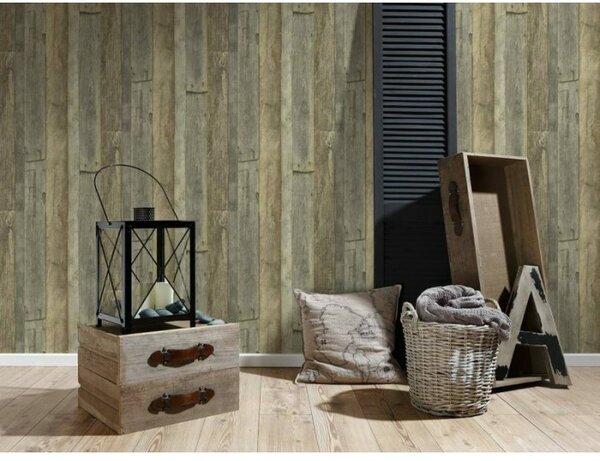A.S. Création | Vliesová tapeta na zeď Best of Wood & Stone 95931-3 | 0,53 x 10,05 m | hnědá