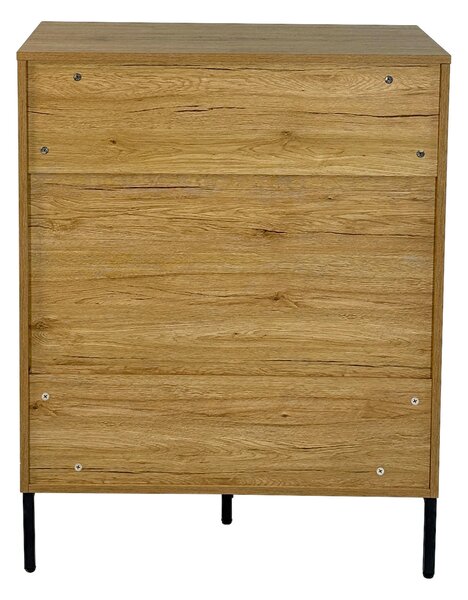 KOMODA, barvy dubu, 80/101/40 cm Xora - Komody na nožičkách, Online Only
