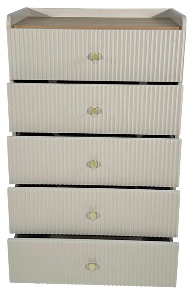KOMODA, barvy dubu, světle šedá, 70/121,6/40 cm Xora - Komody na nožičkách, Online Only