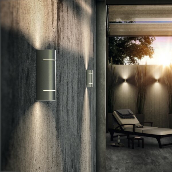 17312/47/16 Sunset venkovní nástěnné LED svítidlo 2x1W 200lm 2700K IP44, nerezové
