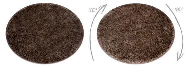 Koupelnový kobereček SYNERGY glamour/lurex, hnědý kruh