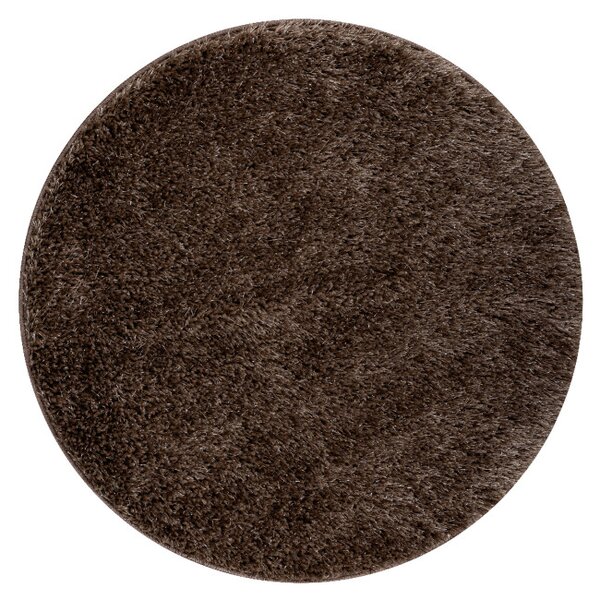 Koupelnový kobereček SYNERGY glamour/lurex, hnědý kruh