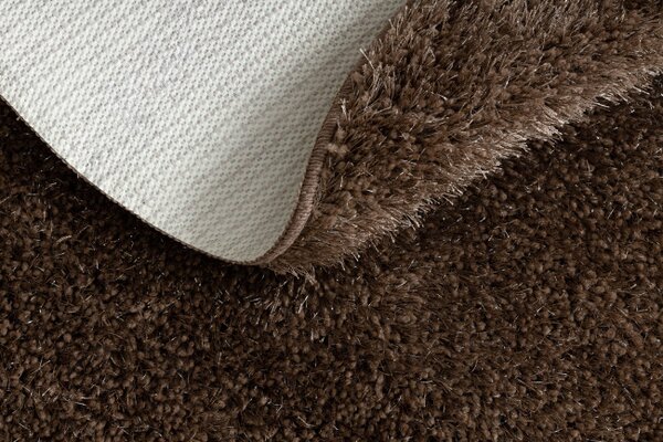 Koupelnový kobereček SYNERGY glamour/lurex, hnědý kruh