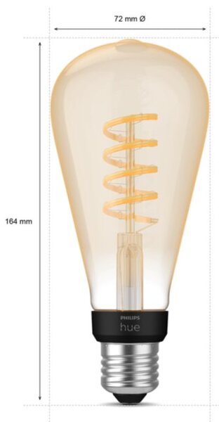 Hue WA Filament Led žárovka E27 ST72 7W 550lm 2200-4500K IP20