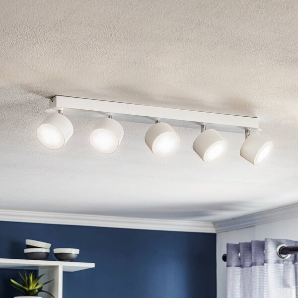 Eko-Light Stropní bodové světlo Cloudy pětipaprskové bílé, stmívatelný, Bílá / opál, Obývací pokoj / jídelna, kov, Moderní