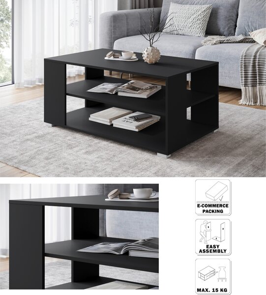 KONFERENČNÍ STOLEK, černá, kompozitní dřevo, 100/60/45 cm P & B - Konferenční stolky, Online Only