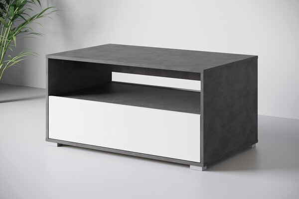 KONFERENČNÍ STOLEK, antracitová, bílá, kompozitní dřevo, 90/45/55 cm P & B - Konferenční stolky, Online Only