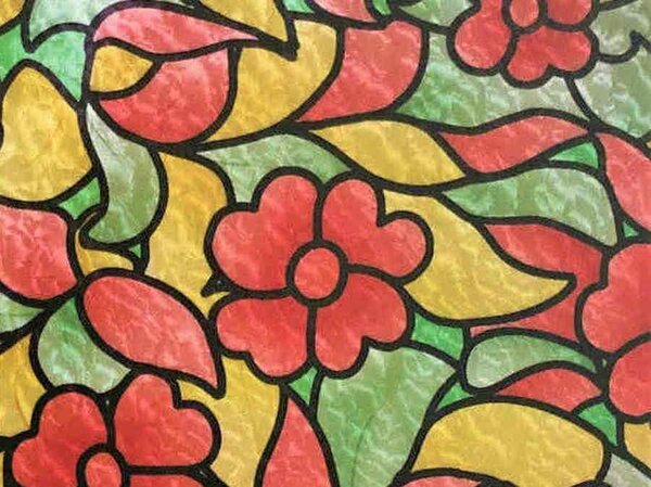 PATIFIX | samolepicí okenní fólie na sklo 11-2250 | šíře 45 cm | BAREVNÉ KVĚTY