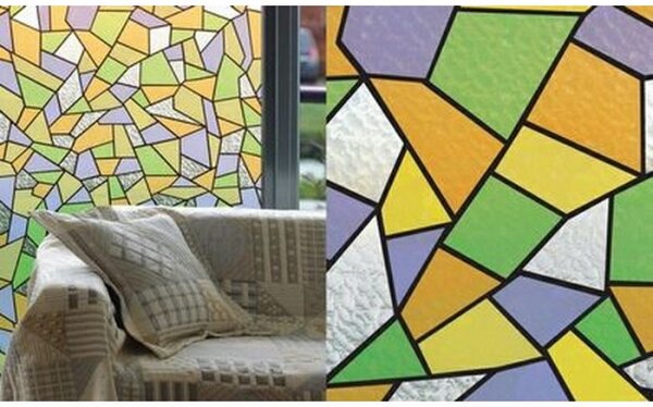 PATIFIX | samolepicí okenní fólie na sklo 91-2215 | šíře 90 cm | BAREVNÉ ORNAMENTY