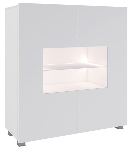 Obývací stěna CALABRINI b | 350 cm | 7 dílů Y | bílá lesk