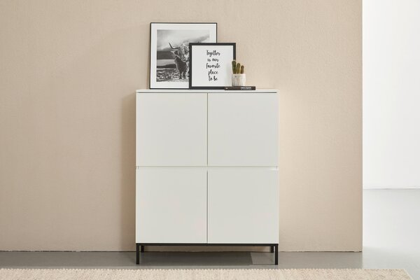 VYSOKÁ KOMODA, bílá, 100/122/35 cm Hom`in - Online Only komody, Online Only