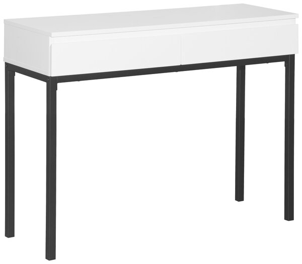 KONZOLOVÝ STOLEK, černá, bílá, kov, kompozitní dřevo, 100/35/77 cm home24 - Online Only konferenční stolky, Online Only