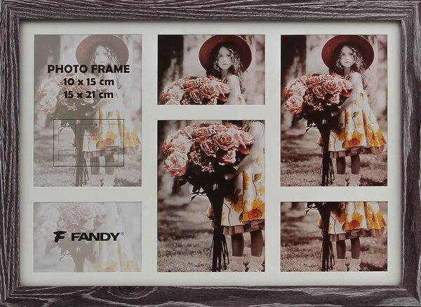 FANDY Fotorámeček Narvik gallery 05 2 šedohnědý