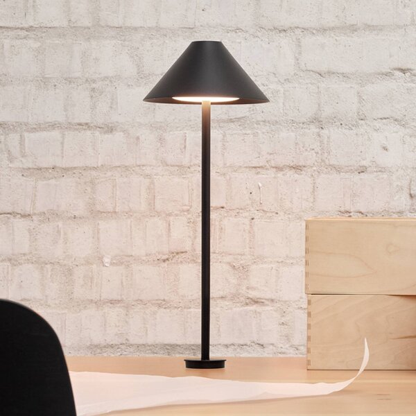 Louis Poulsen Keglen stolní lampa Pin 3000 K černá, stmívatelný, Černá, Obývací pokoj / jídelna, Hliník, Design