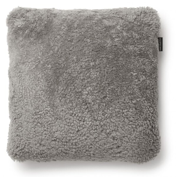 Skinnwille Home Collection Polštář australská kožešina Curly, přírodní šedá, 45x45 cm