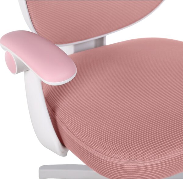 Dětská otočná židle Neoseat JUNI 008 s podnoží — látka, růžová