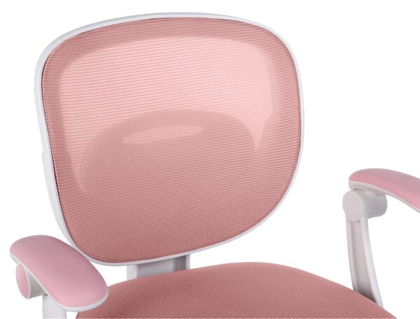 Dětská otočná židle Neoseat JUNI 008 s podnoží — látka, růžová
