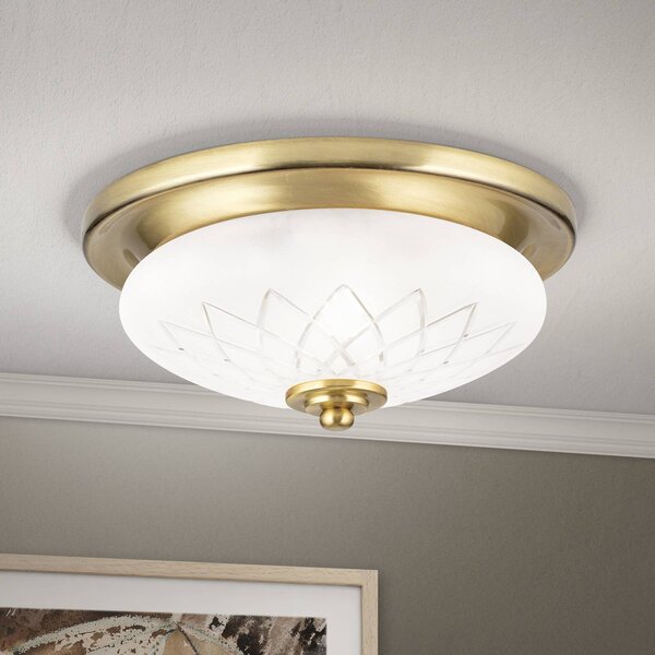 ORION Stropní svítidlo Porto, Ø 26 cm, bronzová barva, sklo, E27, stmívatelný, Bronz / starožitná mosaz, Obývací pokoj / jídelna, Sklo, Starožitný