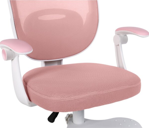 Dětská otočná židle Neoseat JUNI 008 s podnoží — látka, růžová
