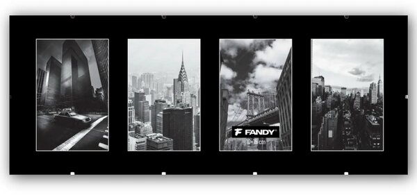 FANDY Rám clip plexi gallery 4x10x15 černý