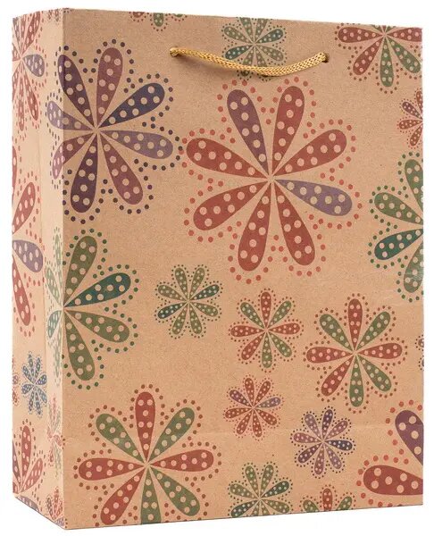 FANDY Dárková papírová taška Craft střední 6 Ornament mix