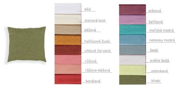 Textil Antilo Povlak na polštář Kano Khaki 50x50 cm, šedozelená Rozměr: 50x50 cm