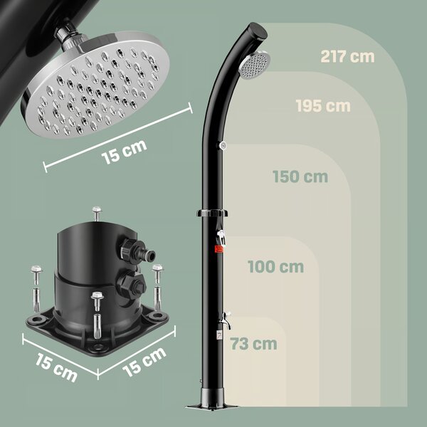 Solární sprcha BOW, 20 l, černá Monzana