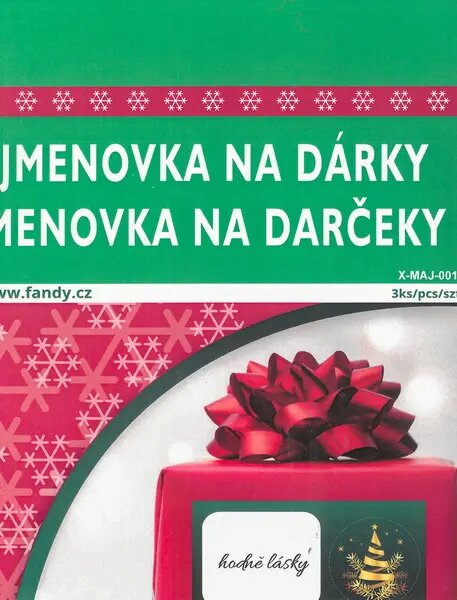 FANDY Jmenovky na dárky XMAJ-001