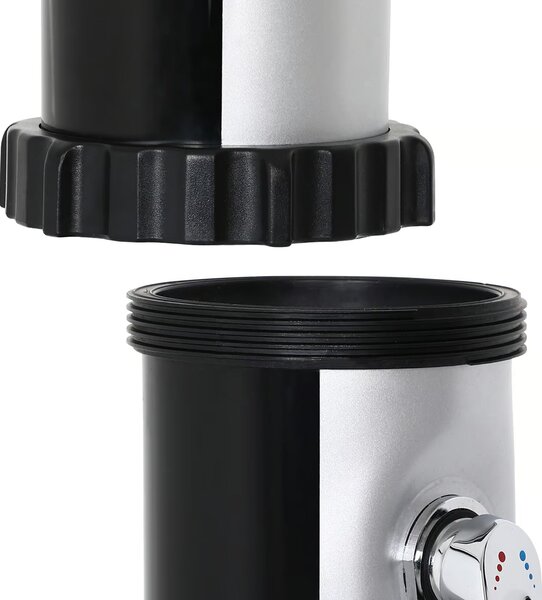 Solární sprcha KARIBIK, 35 l, stříbrná/černá Jurhan