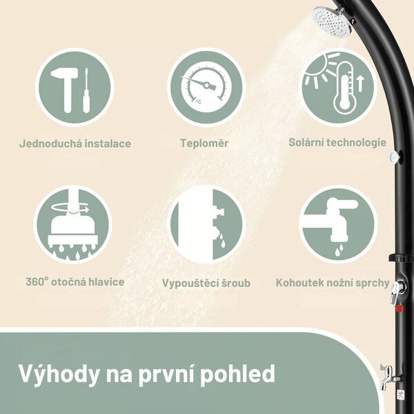 Solární sprcha BOW, 20 l, černá Monzana