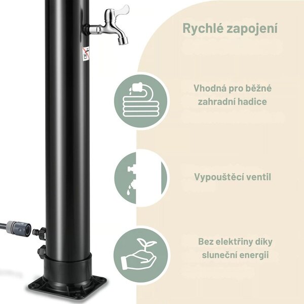 Solární sprcha BOW, 20 l, černá Monzana