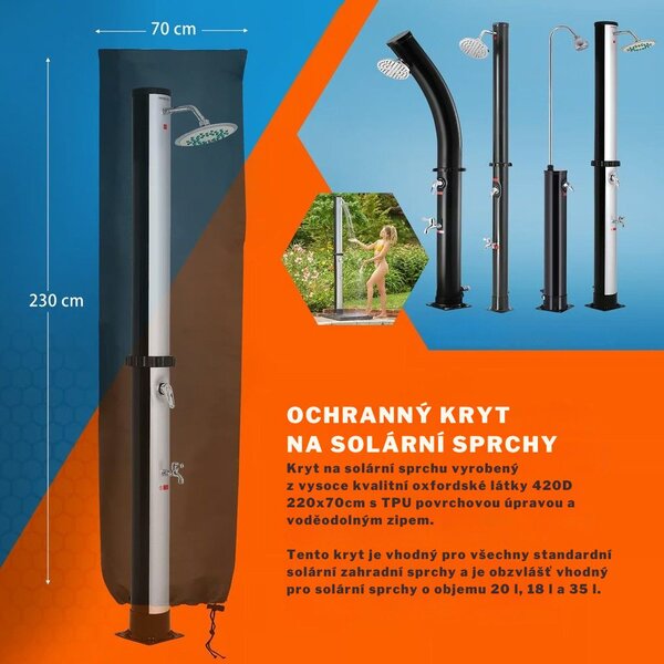 Solární sprcha DELFINA, 20 l, černá Jurhan