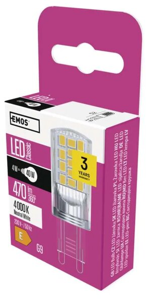 Emos lighting LED žárovka Classic JC 4W G9 neutrální bílá