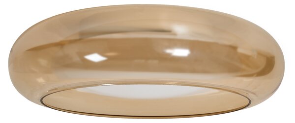 LED stropní lampa NITH se stmívačem Sklo Světle hnědá
