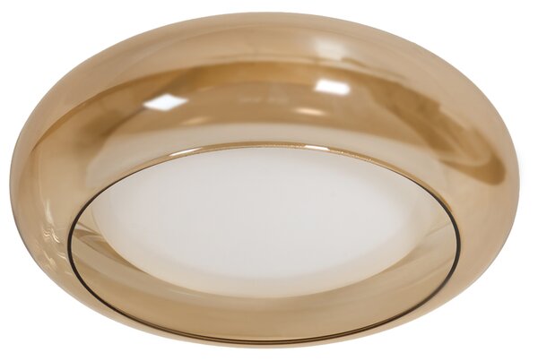 LED stropní lampa NITH se stmívačem Sklo Světle hnědá