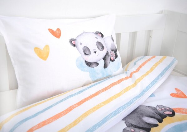 Herding Povlečení pro miminka Rainbow Panda 100x135/40x60cm