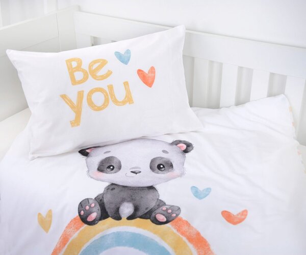 Herding Povlečení pro miminka Rainbow Panda 100x135/40x60cm
