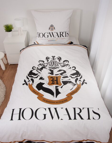Herding Povlečení Harry Potter Hogwarts se zlatým potiskem 140x200/70x90cm