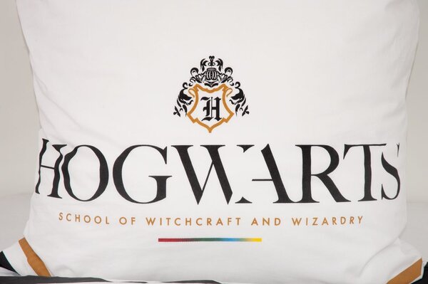 Herding Povlečení Harry Potter Hogwarts se zlatým potiskem 140x200/70x90cm