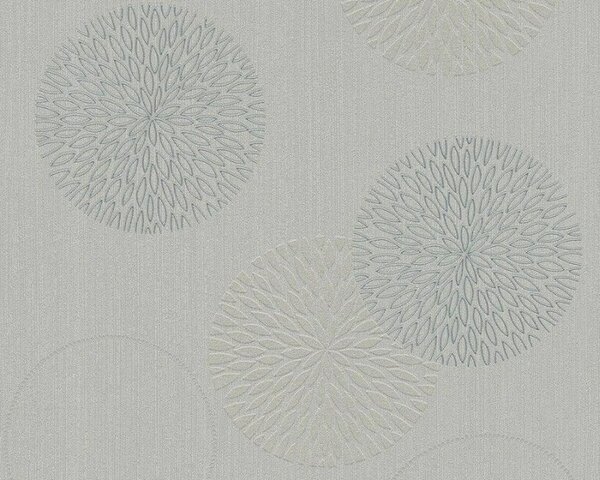 A.S. Création | Vliesová tapeta na zeď Spot 93792-1 | 0,53 x 10,05 m | šedá, stříbrná