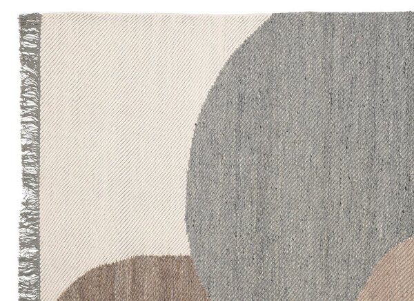 Linie Design Vlněný koberec Eik Grey, šedo-hnědo-smetanová Rozměr: 140x200 cm