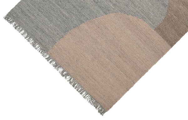 Linie Design Vlněný koberec Eik Grey, šedo-hnědo-smetanová Rozměr: 140x200 cm