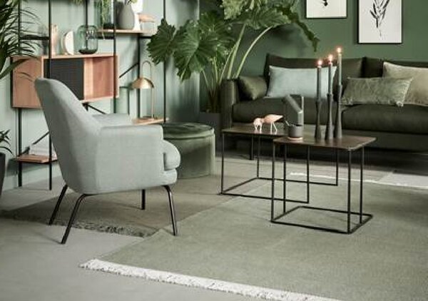 Linie Design Vlněný koberec Birla Green, zelenkavý Barva: Green (zelená), Rozměr: 140x200 cm