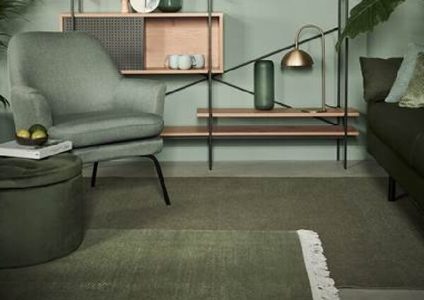 Linie Design Vlněný koberec Birla Green, zelenkavý Barva: Green (zelená), Rozměr: 140x200 cm