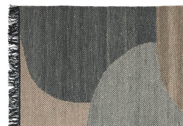 Linie Design Vlněný koberec Eik Charcoal, šedo-hnědo-antracitová Rozměr: 140x200 cm