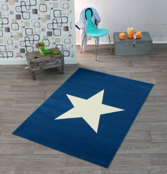 Hans Home | Kusový koberec CITY MIX 102201 140x200cm, modrý