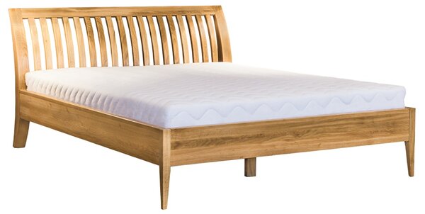 Drewmax LK291 120x200 cm - Dřevěná postel masiv dub dvojlůžko (Kvalitní dubová postel z masivu)