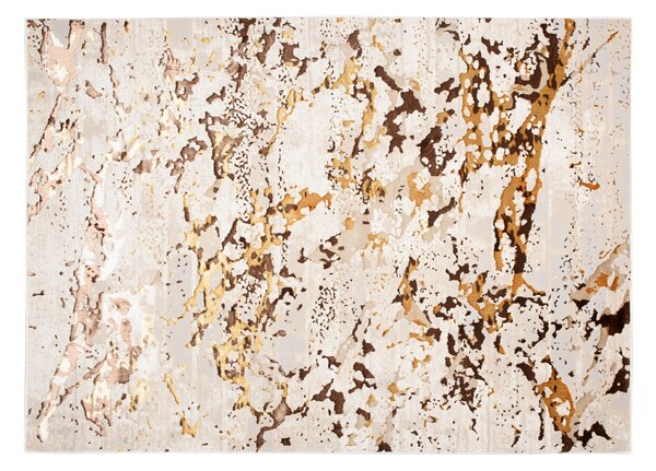 Makro Abra Kusový koberec GOLDEN MZ27D Moderní Abstraktní krémový hnědý Rozměr: 200x300 cm