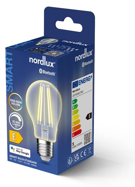 Nordlux Smart LED žárovka E27 se stmíváním přes Bluetooth